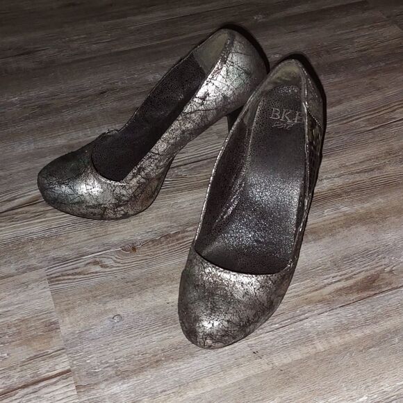 BKE Sole  black silver heels - Picture 1 of 6